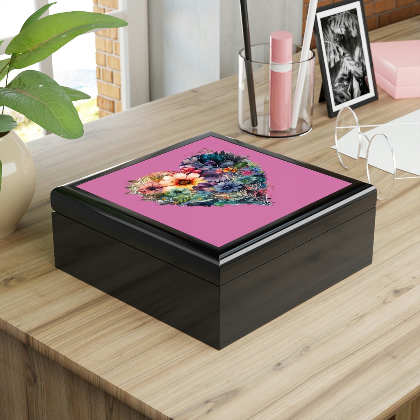 Heart Flower Jewelry Box