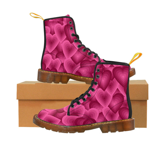 Valentine Heart Women's Canvas Boots