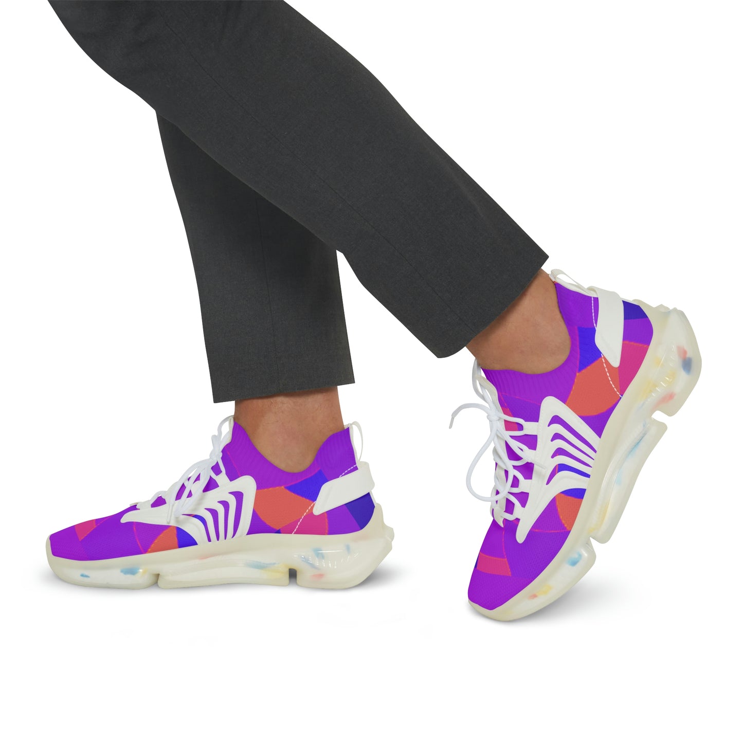 Purple Men's Mesh Sneakers