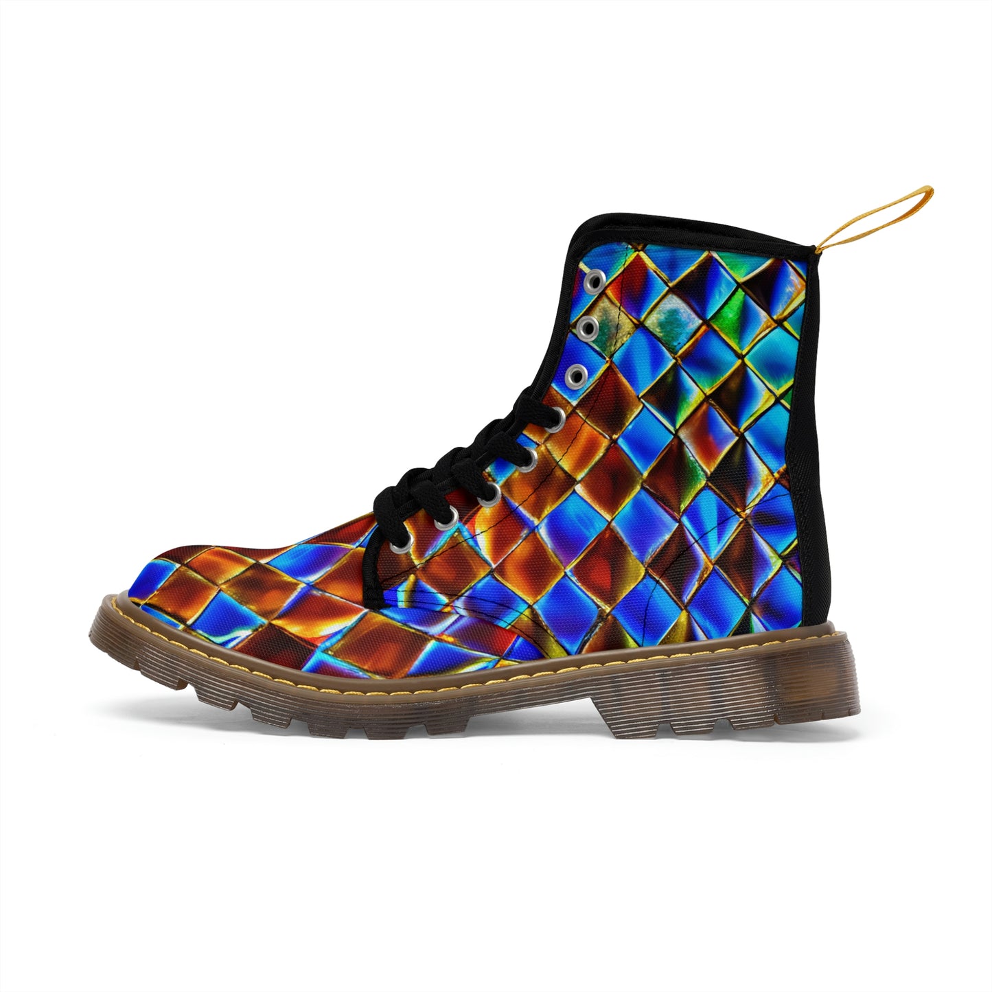 Mosaic Blue Women's Canvas Boots