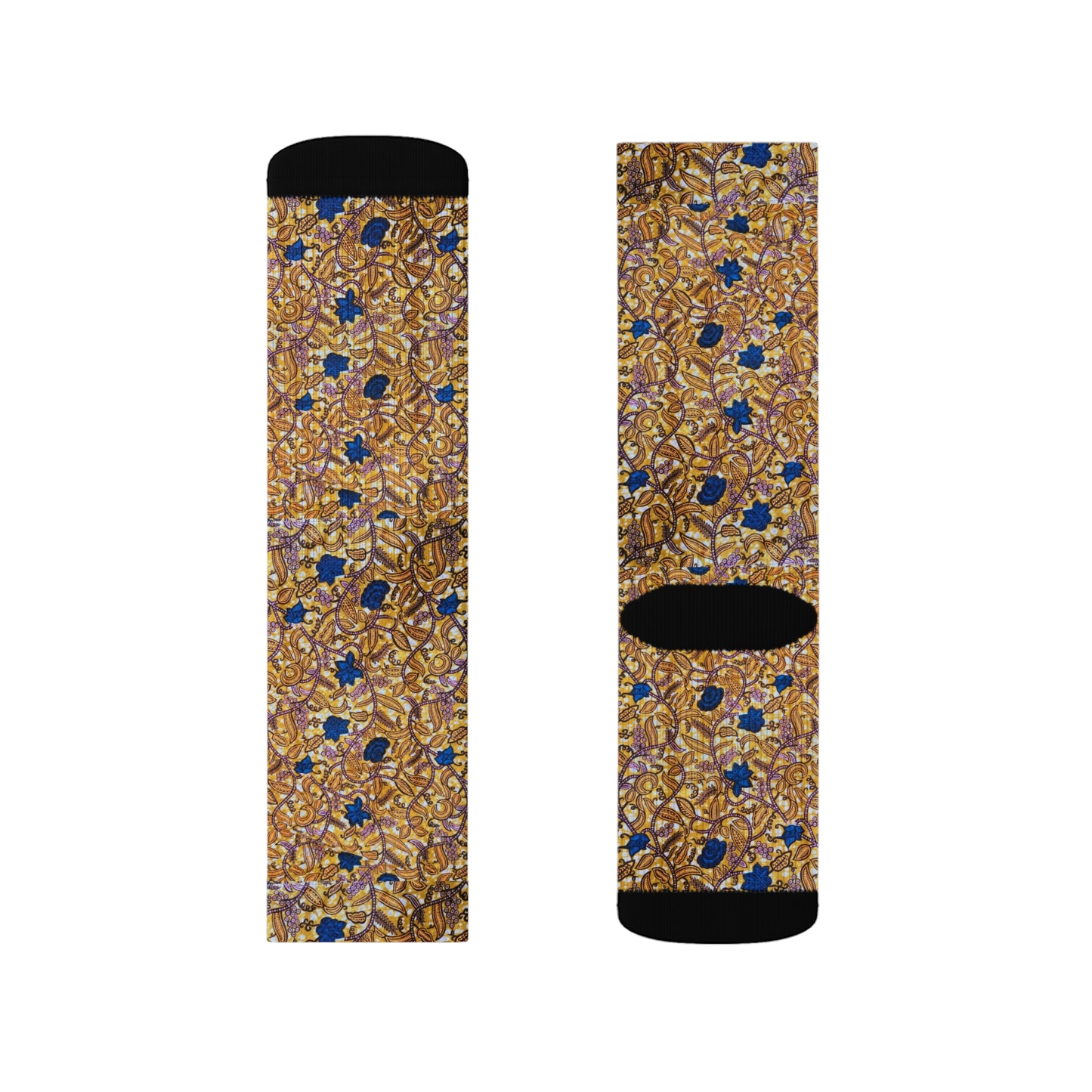 Yellow Flower Sublimation Socks