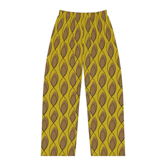 Yellow Brown Women's Pajama Pants