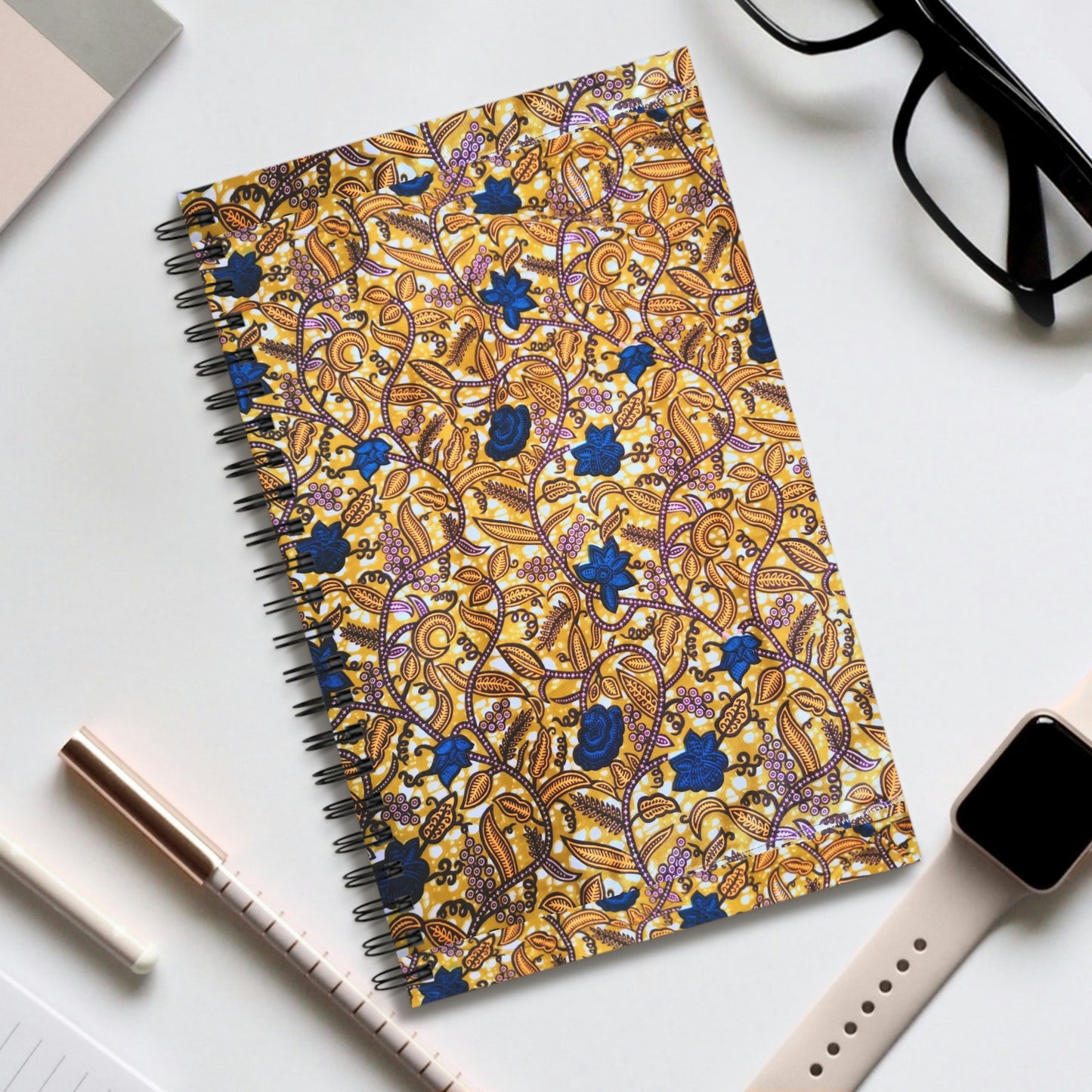 Yellow African Spiral Journal