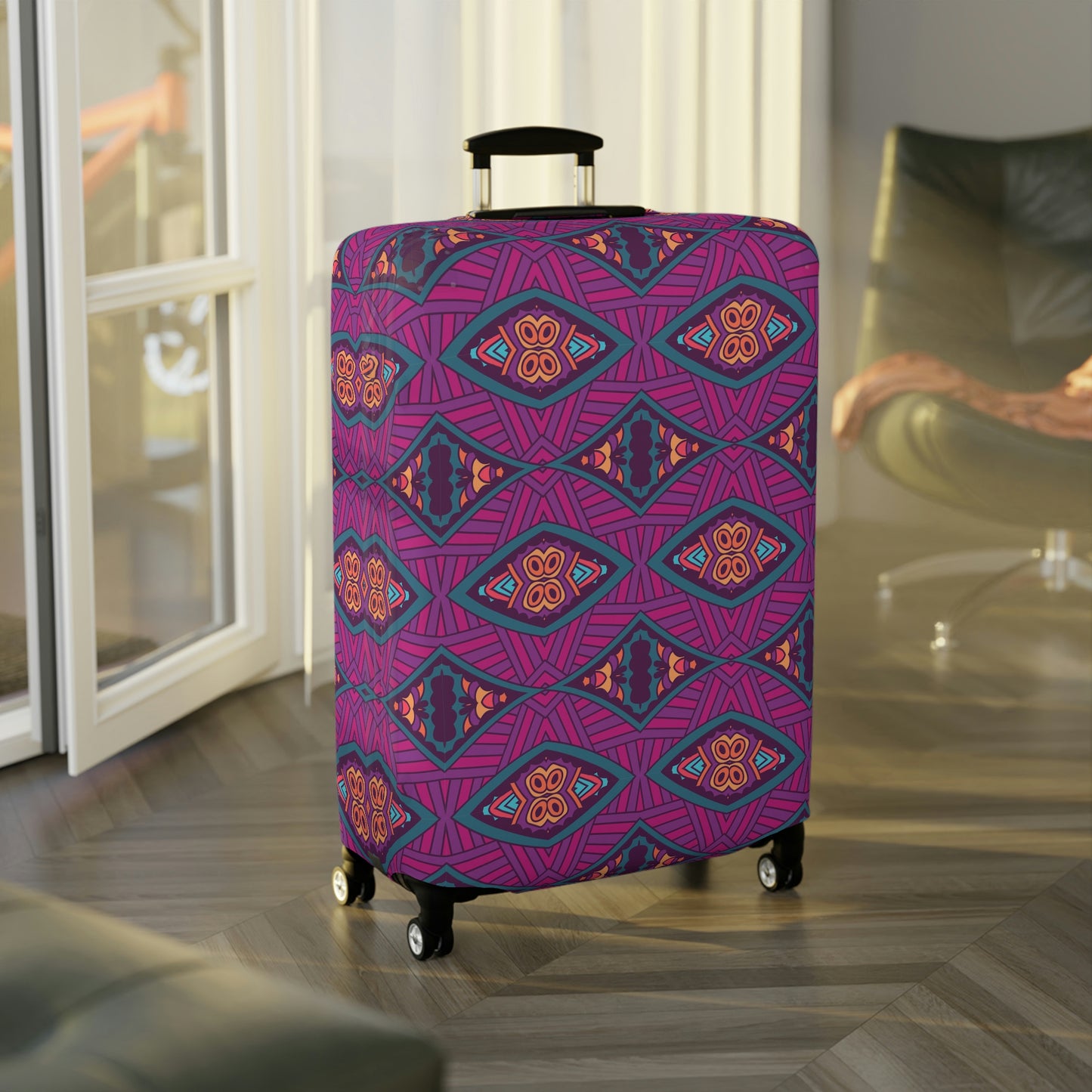 Purple Mandala Luggage Cover