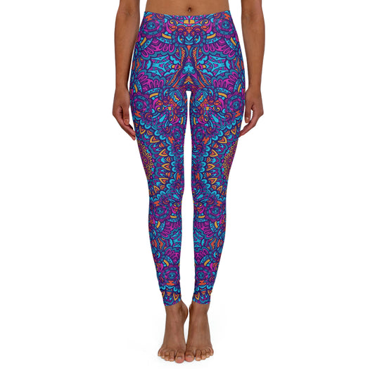 Mandala Blue Women's Spandex Leggings