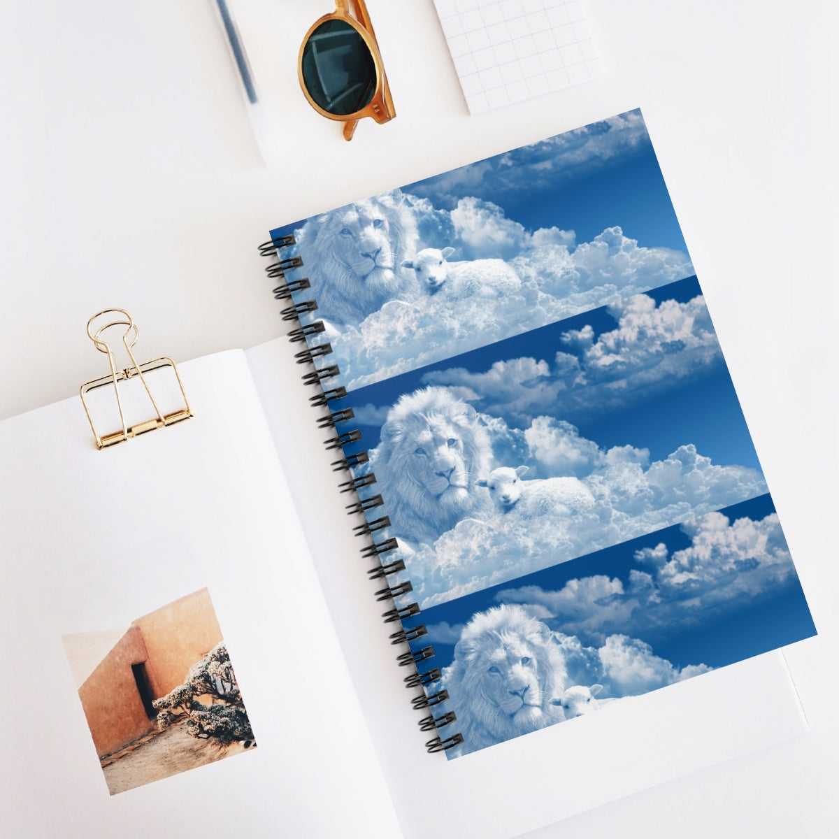 Lion Blue Spiral Notebook - Ruled Line