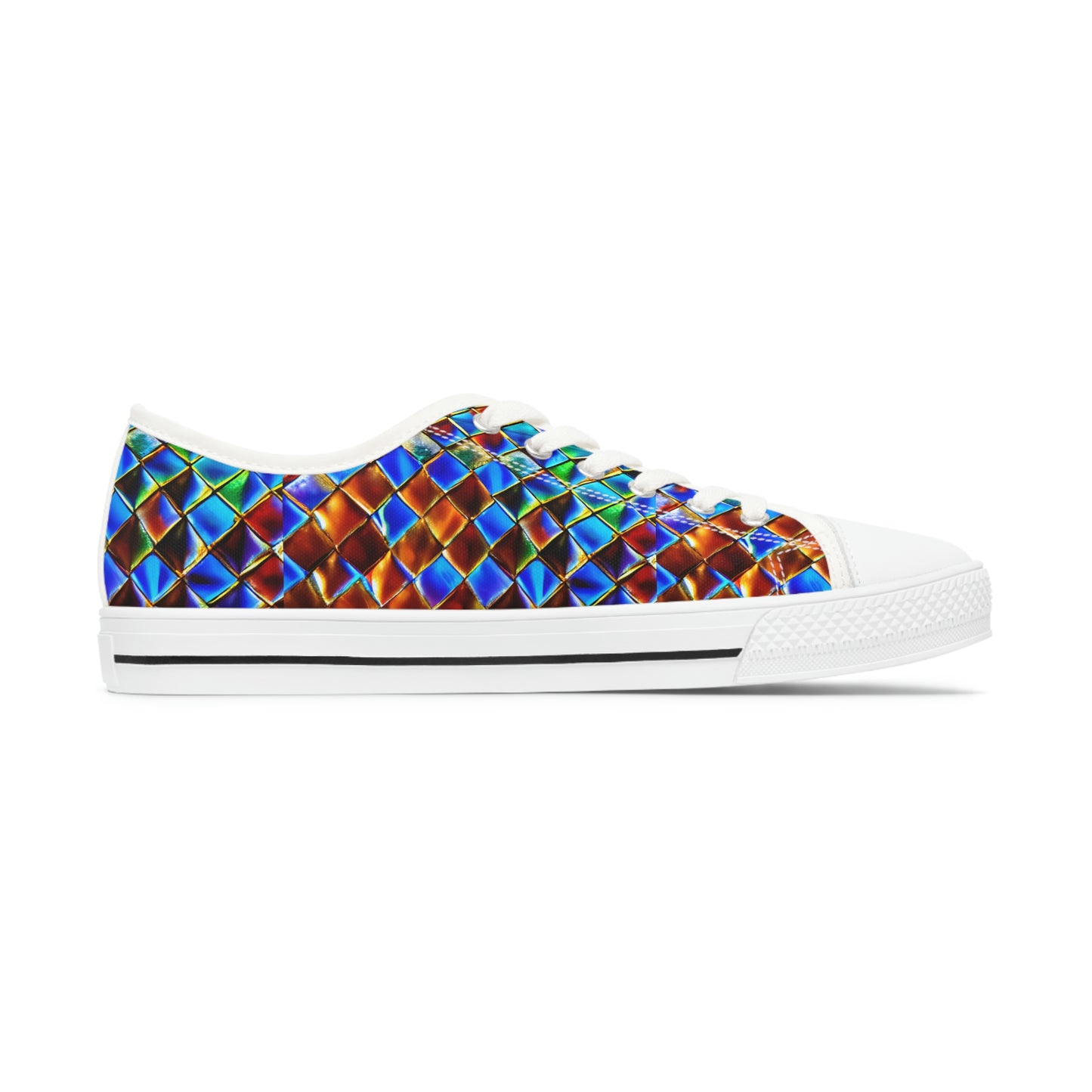 Mosaic Blue Women's Low Top Sneakers