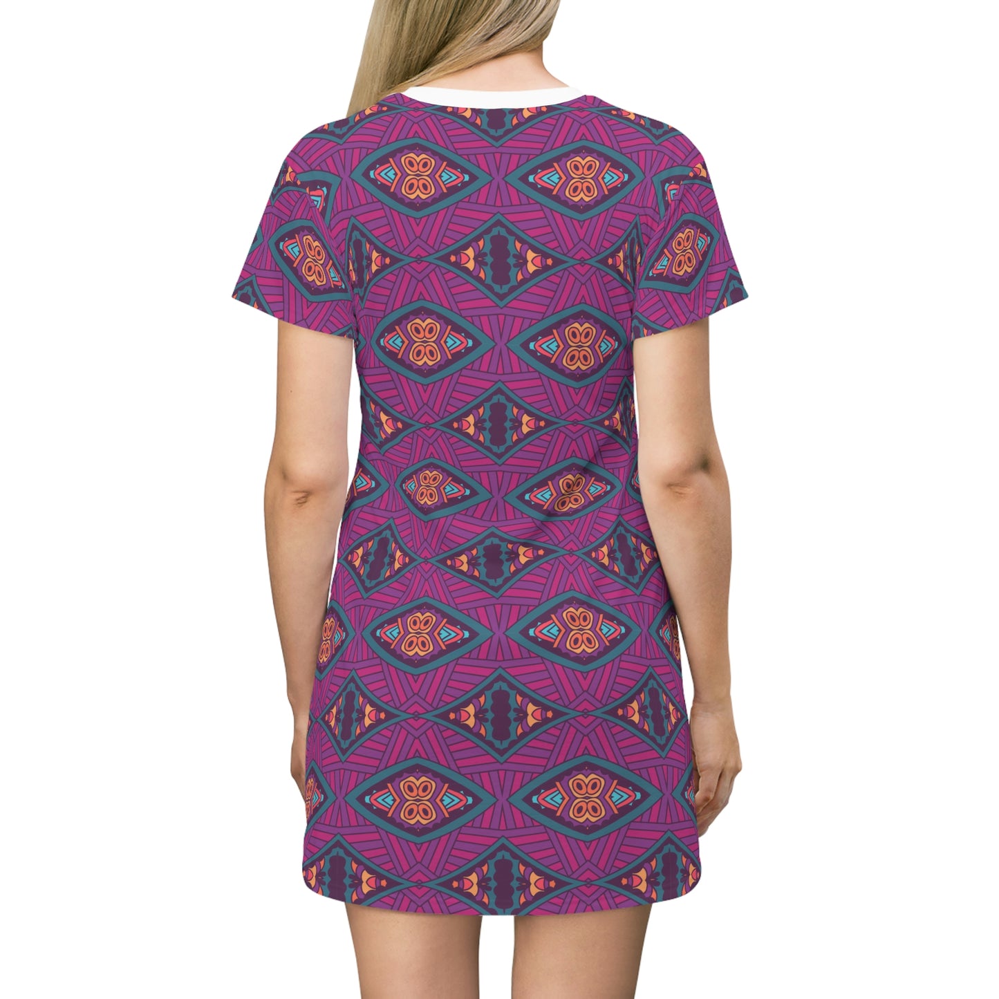 Mandala Purple T-Shirt Dress