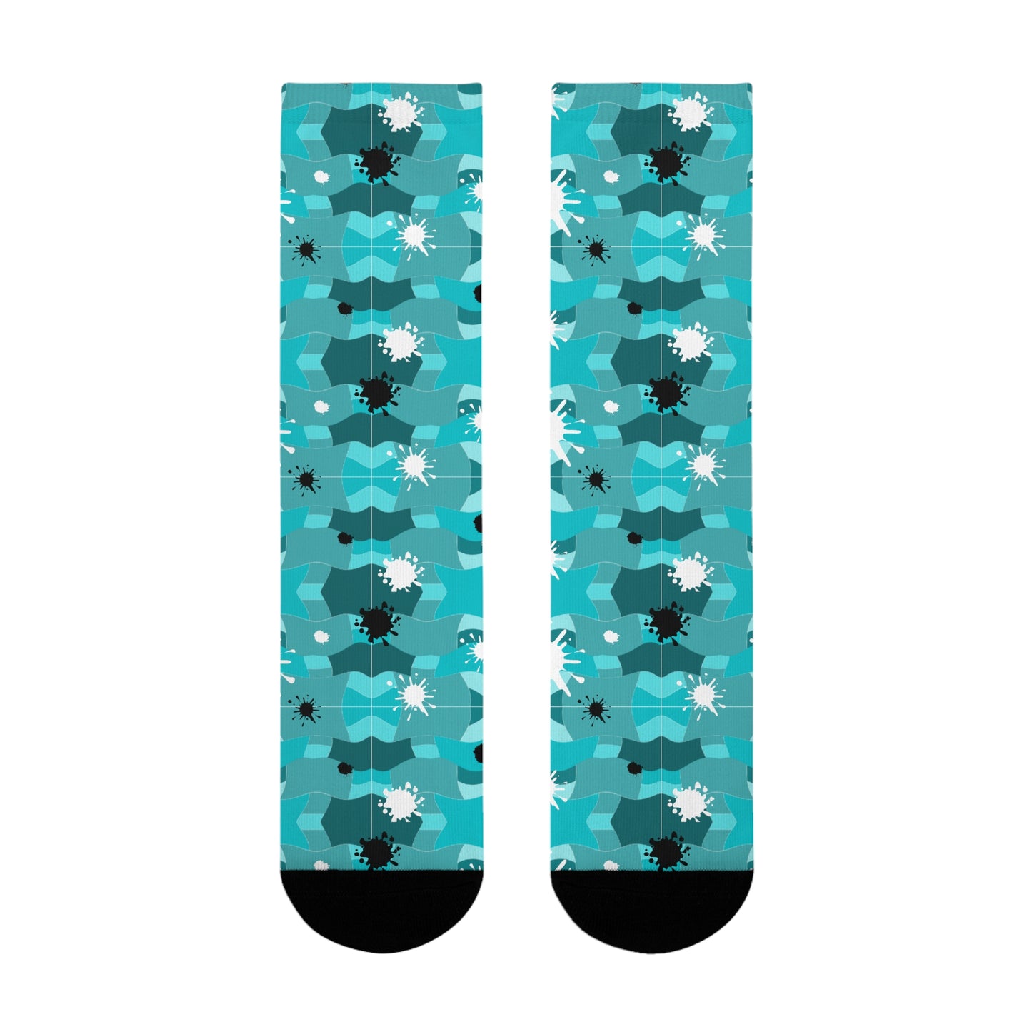 Blue Sublimation Crew Socks