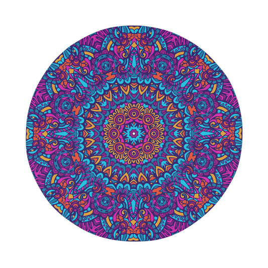 Blue Mandala Polyester Bath Mat