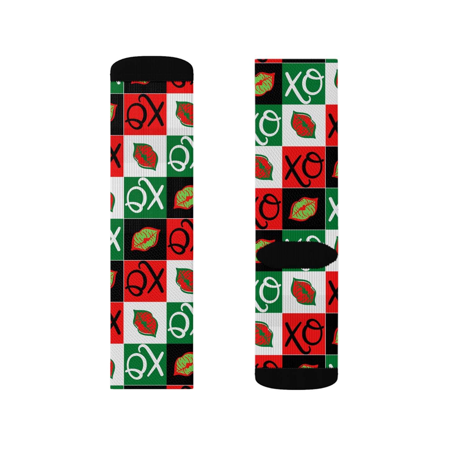 Hugs and Kisses xmas Sublimation Socks