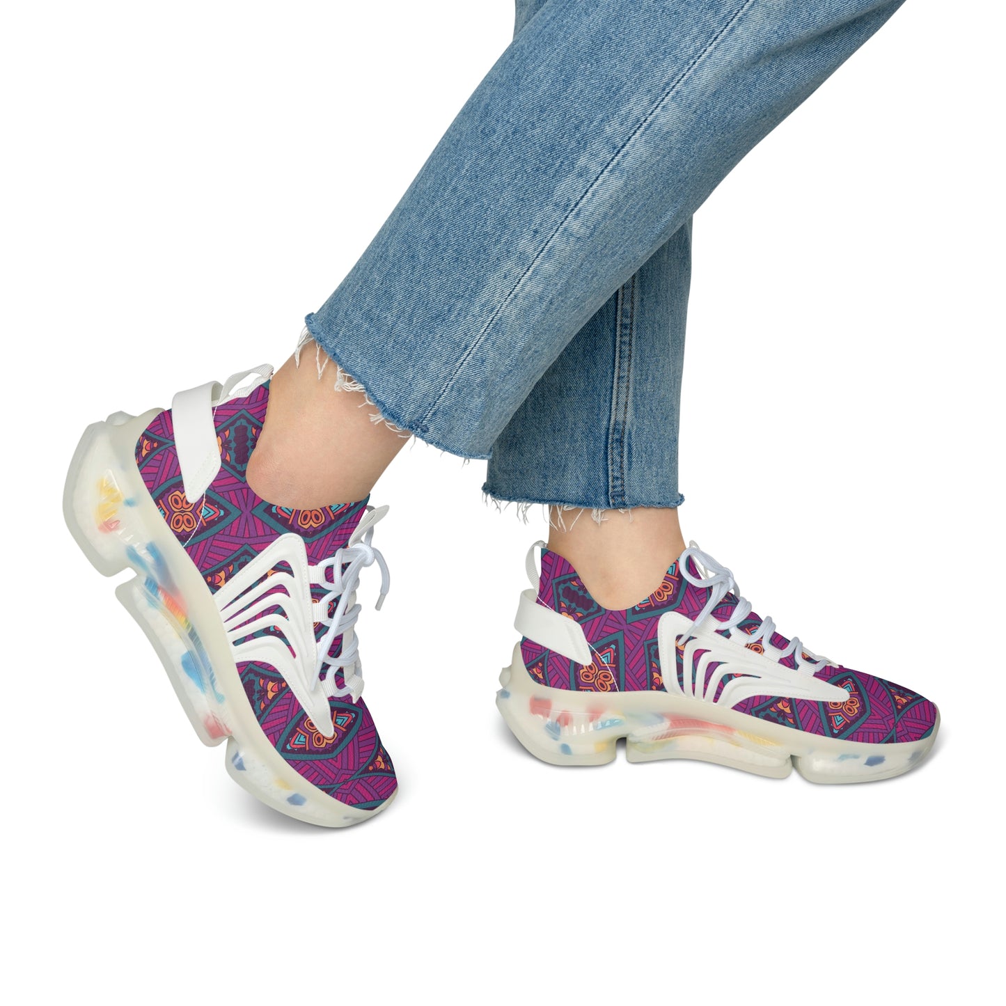 Mandala Purple Women's Mesh Sneakers