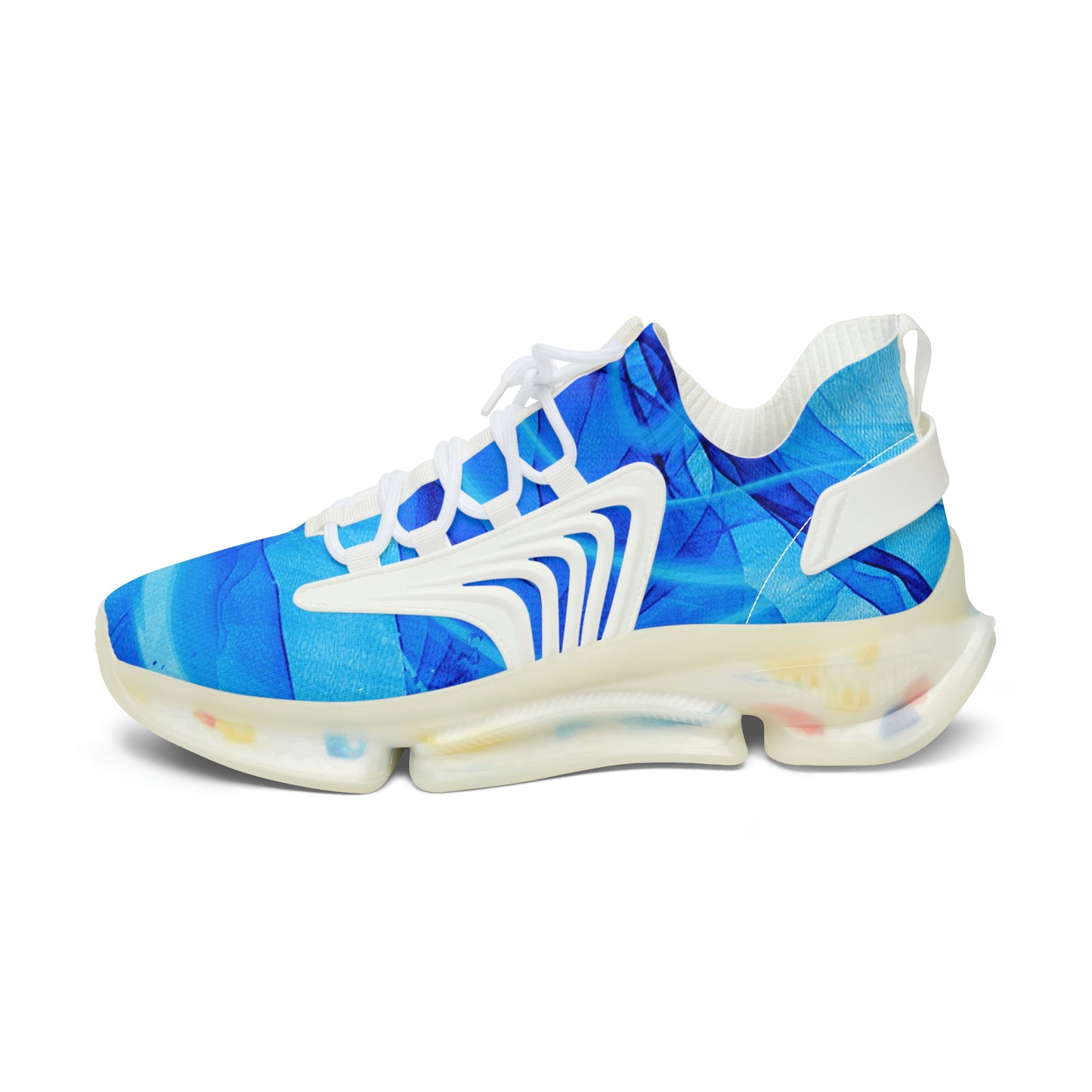 Marble Blue Women's Mesh Sneakers