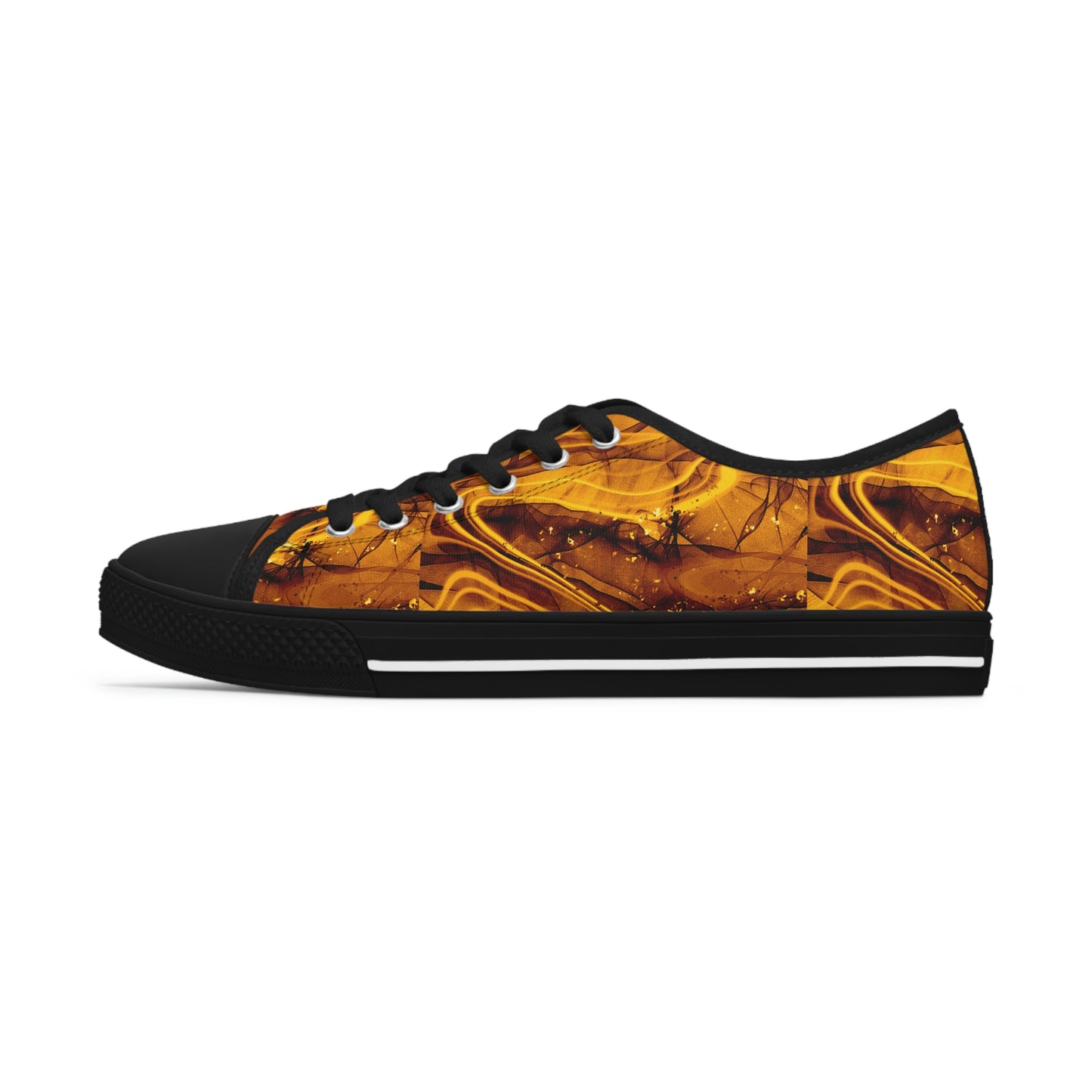 Marble Brown Women's Low Top Sneakers