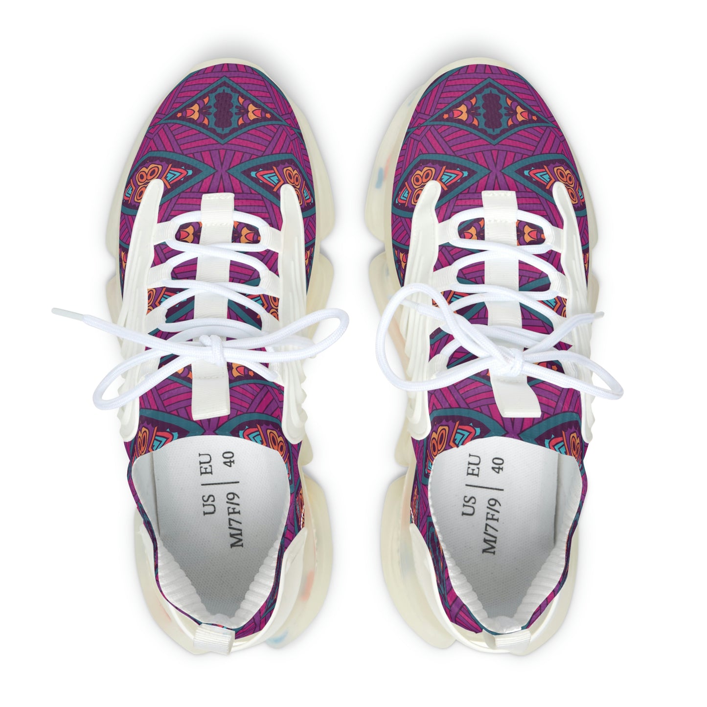 Mandala Purple Women's Mesh Sneakers