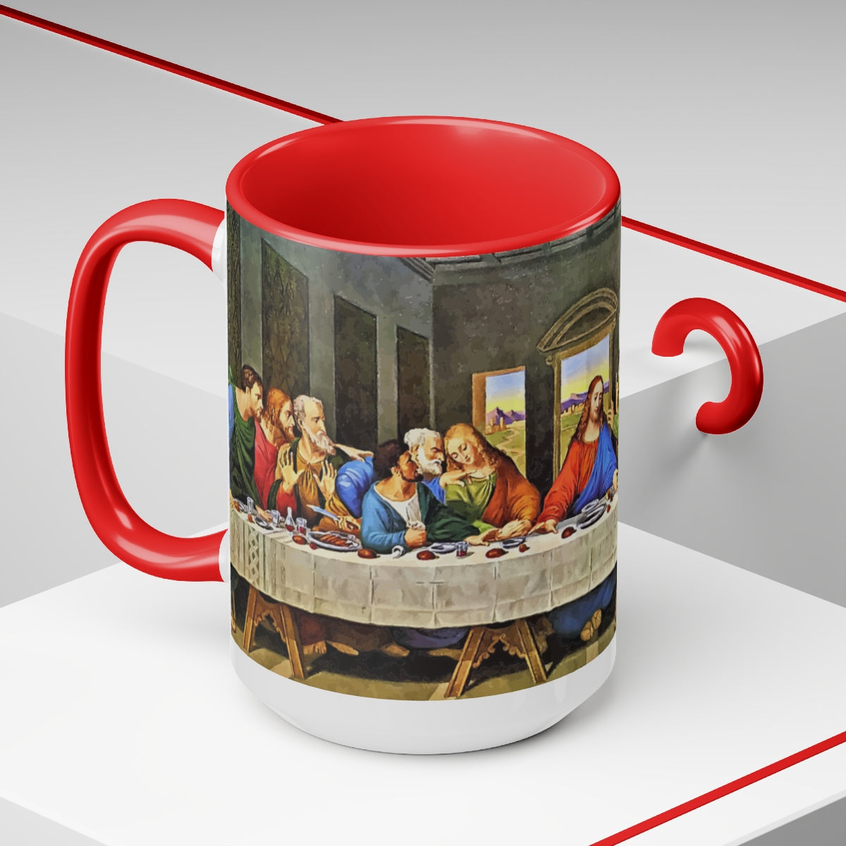 Last Supper Two-Tone Coffee Mugs, 15oz