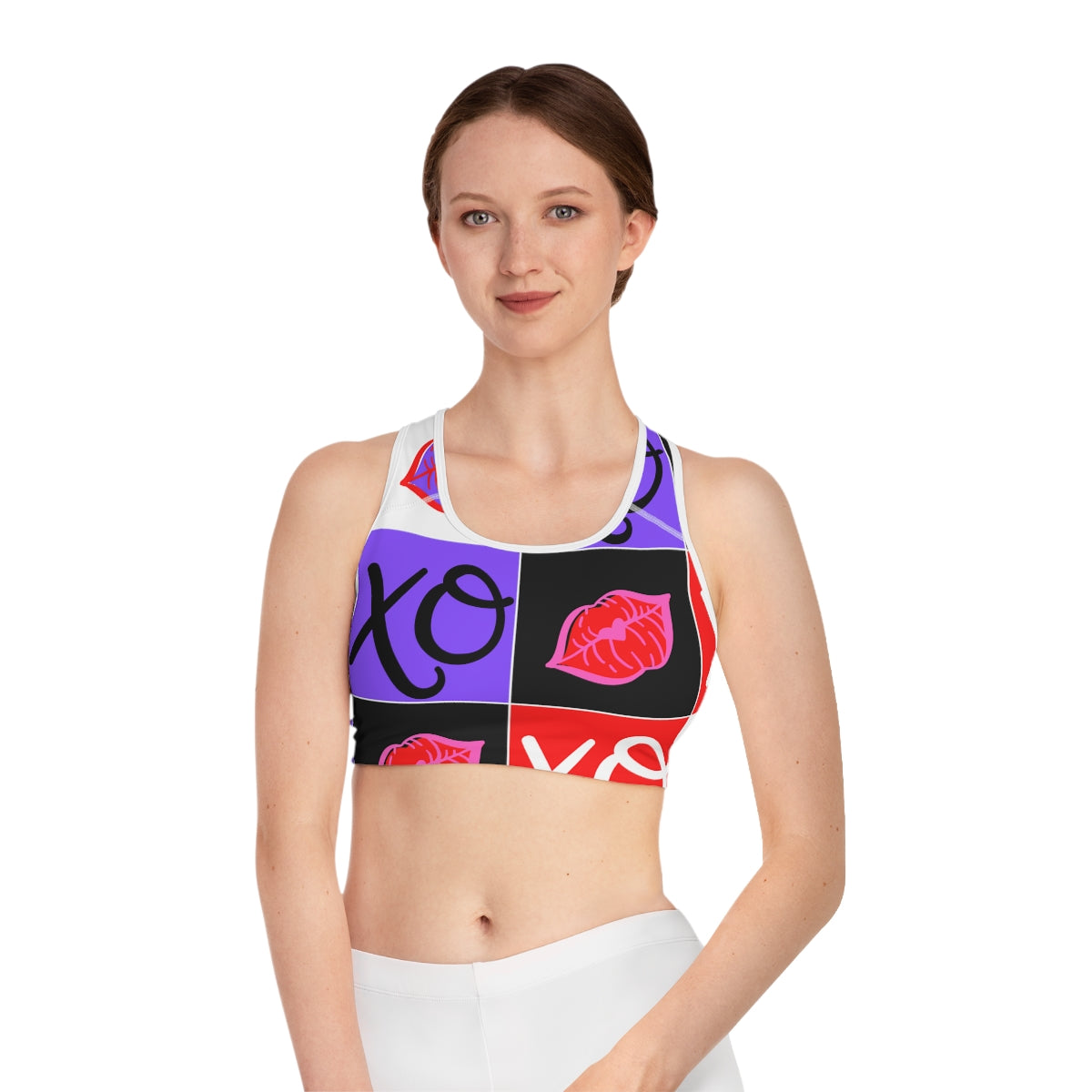 Hugs and Kisses Sports Bra