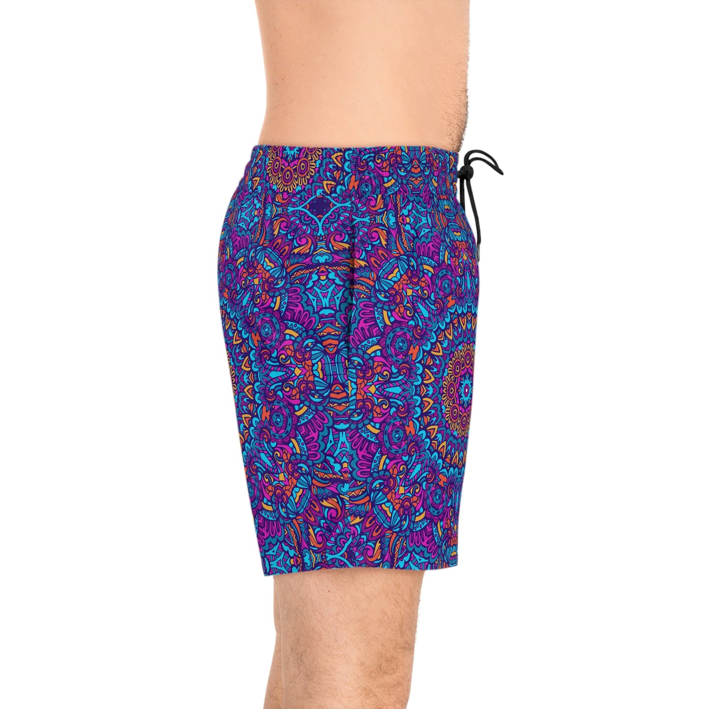 Mandala Blue Men's Mid-Length Swim Shorts