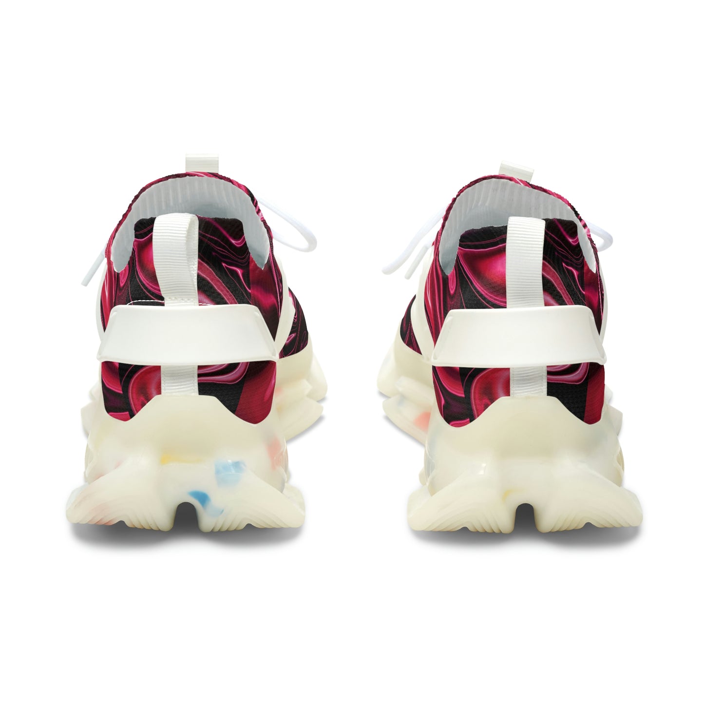 Marble Red Valentine Women's Mesh Sneakers