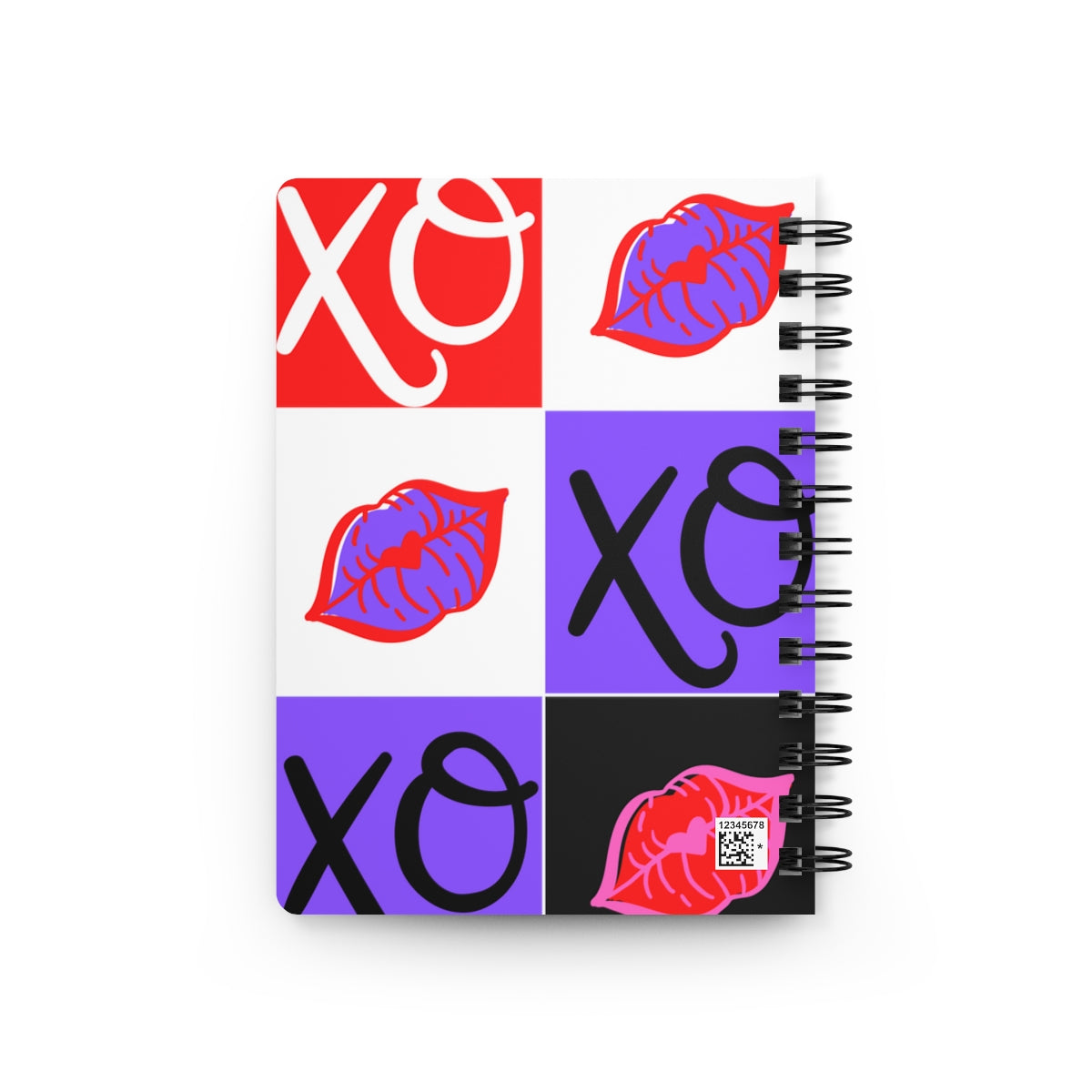 Hugs and Kisses Red Spiral Bound Journal