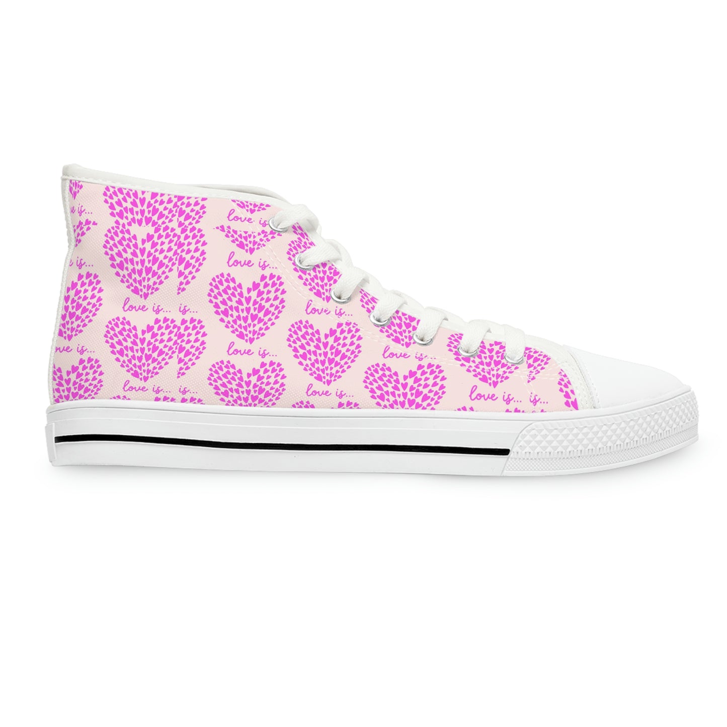 Valentine Purple Heart Women's High Top Sneakers