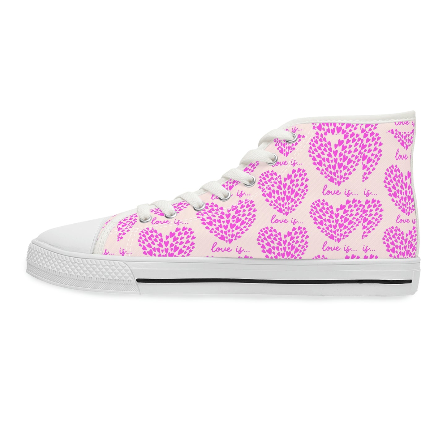 Valentine Purple Heart Women's High Top Sneakers