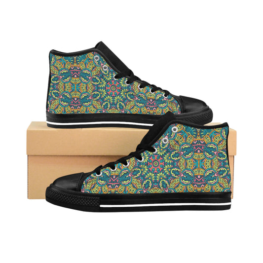 Green Mandala Men's Classic Sneakers