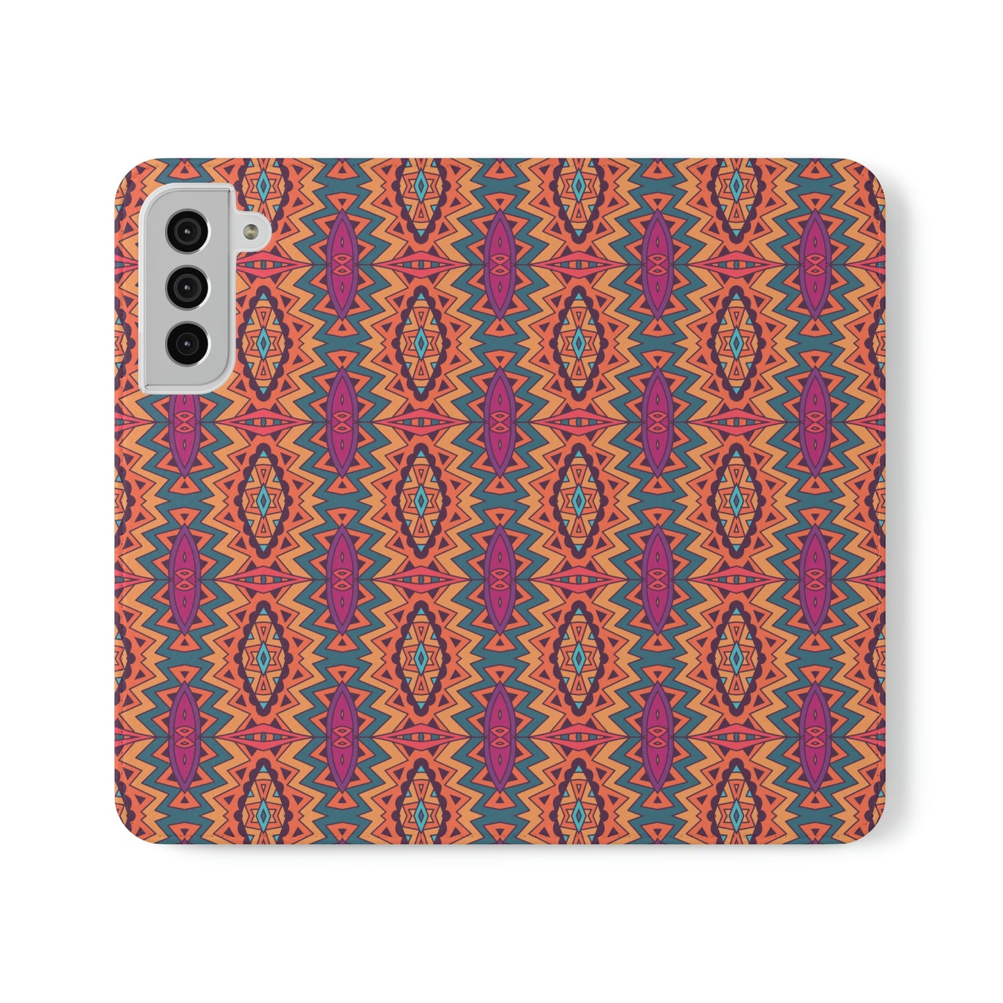 Orange Mandala Flip Cases