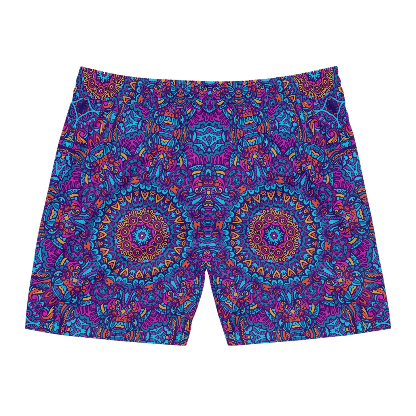 Mandala Blue Men's Mid-Length Swim Shorts