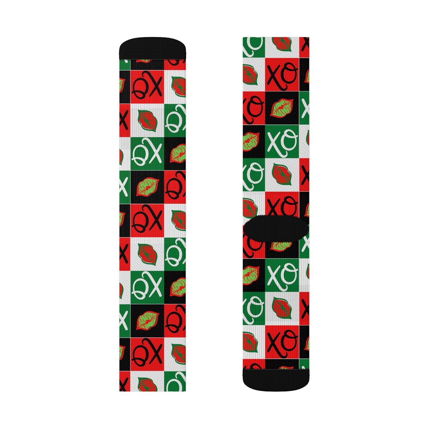 Hugs and Kisses xmas Sublimation Socks