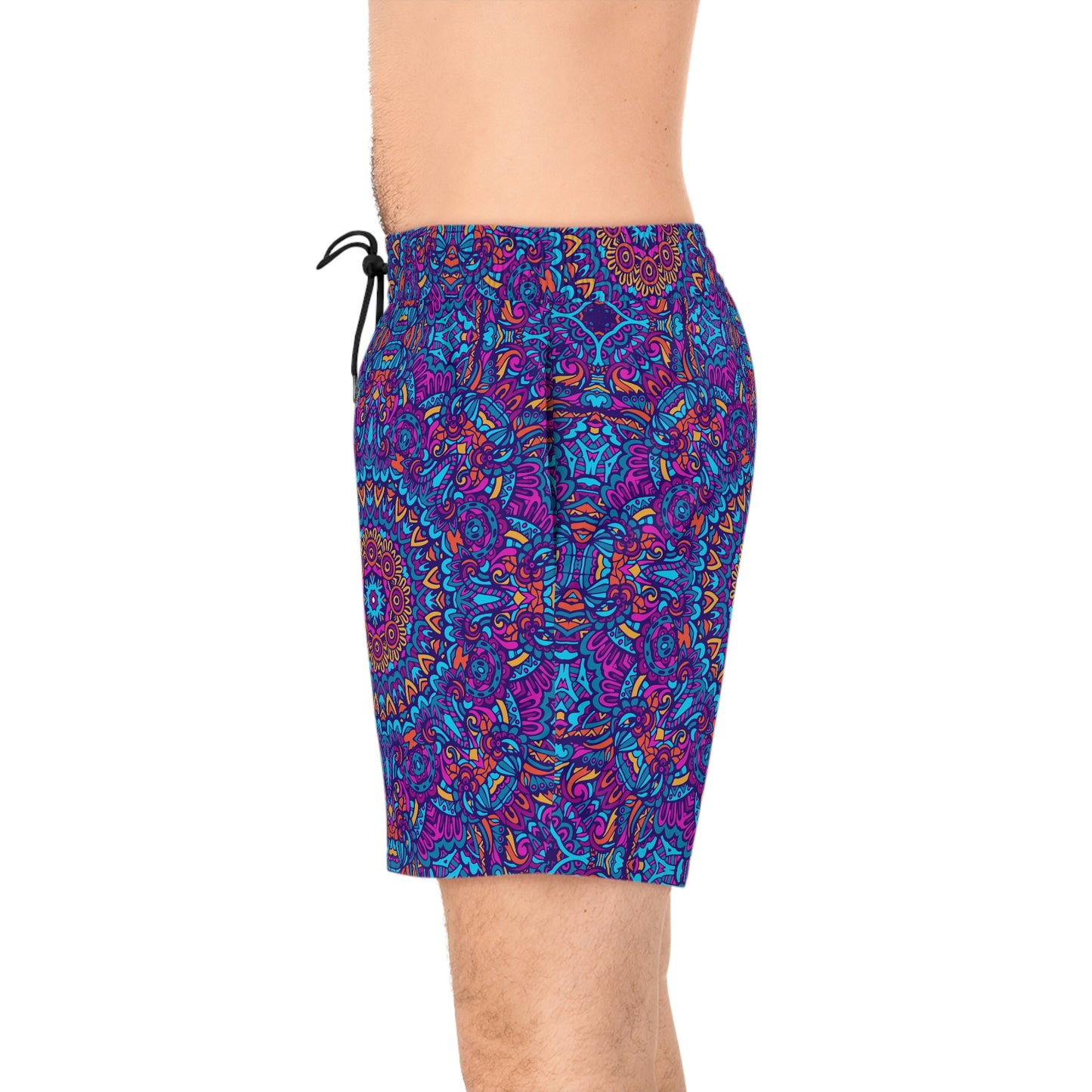 Mandala Blue Men's Mid-Length Swim Shorts