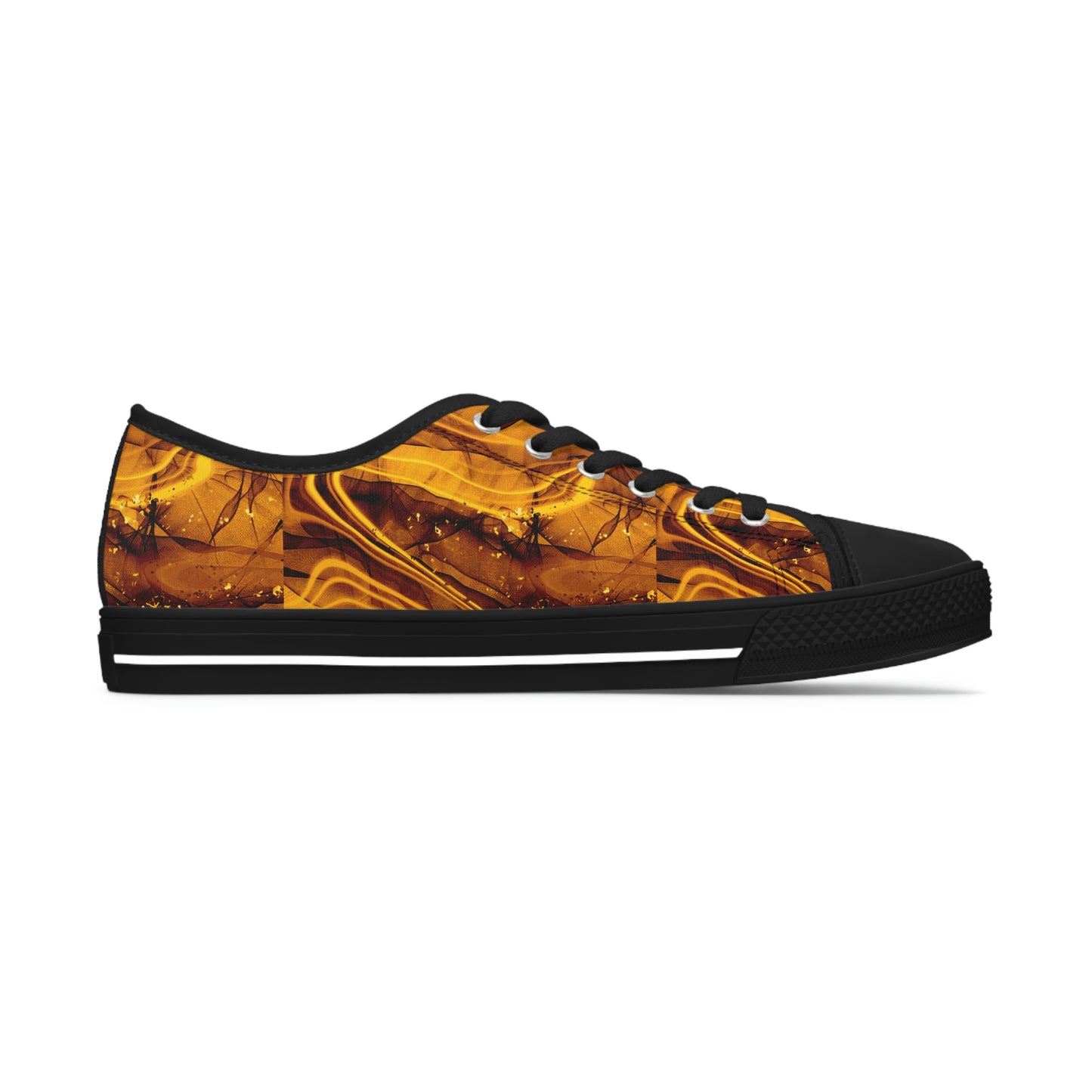 Marble Brown Women's Low Top Sneakers