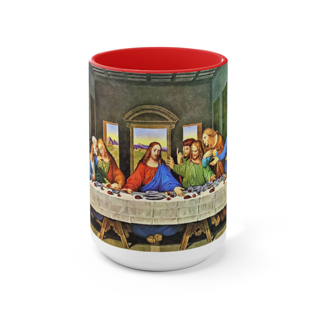 Last Supper Two-Tone Coffee Mugs, 15oz