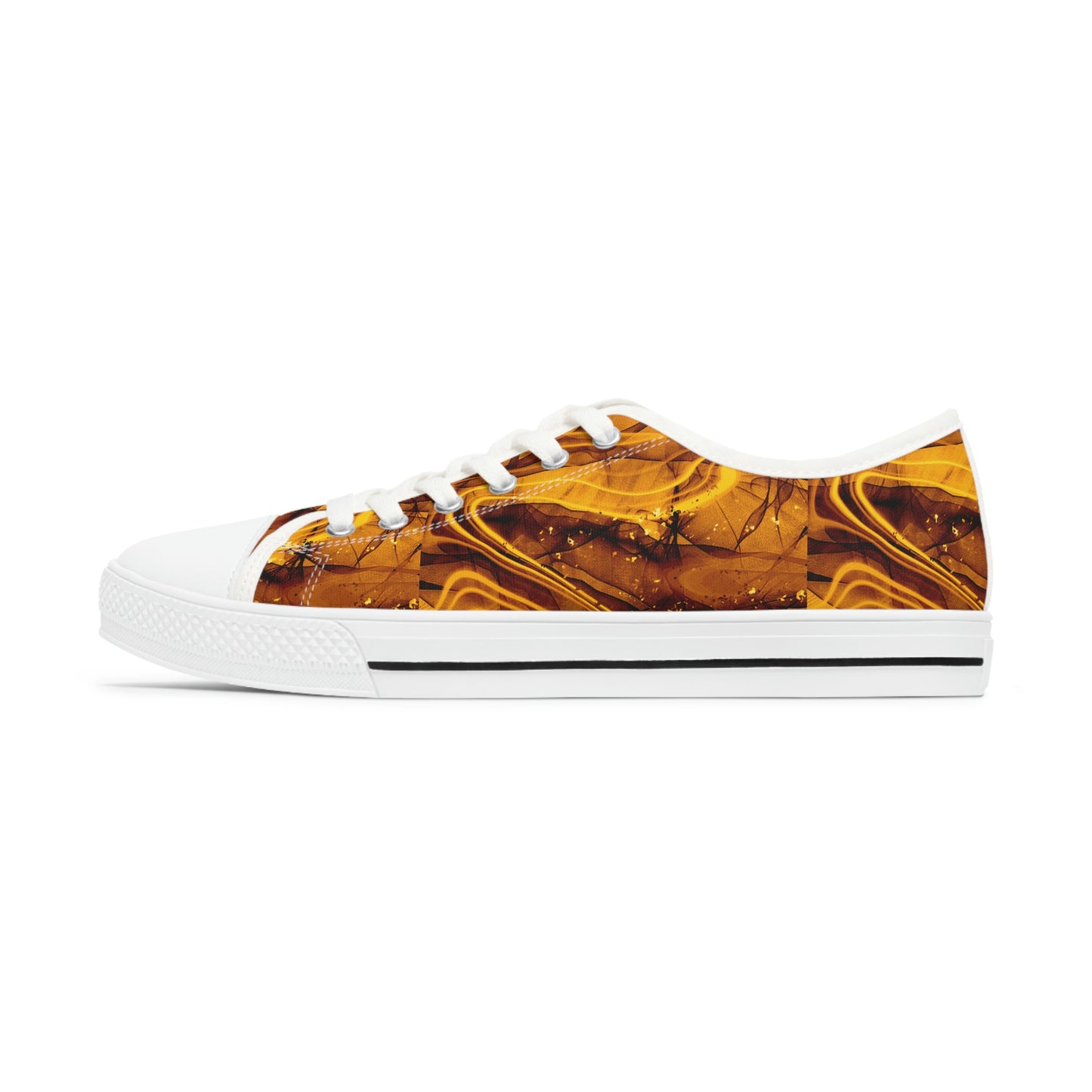 Marble Brown Women's Low Top Sneakers