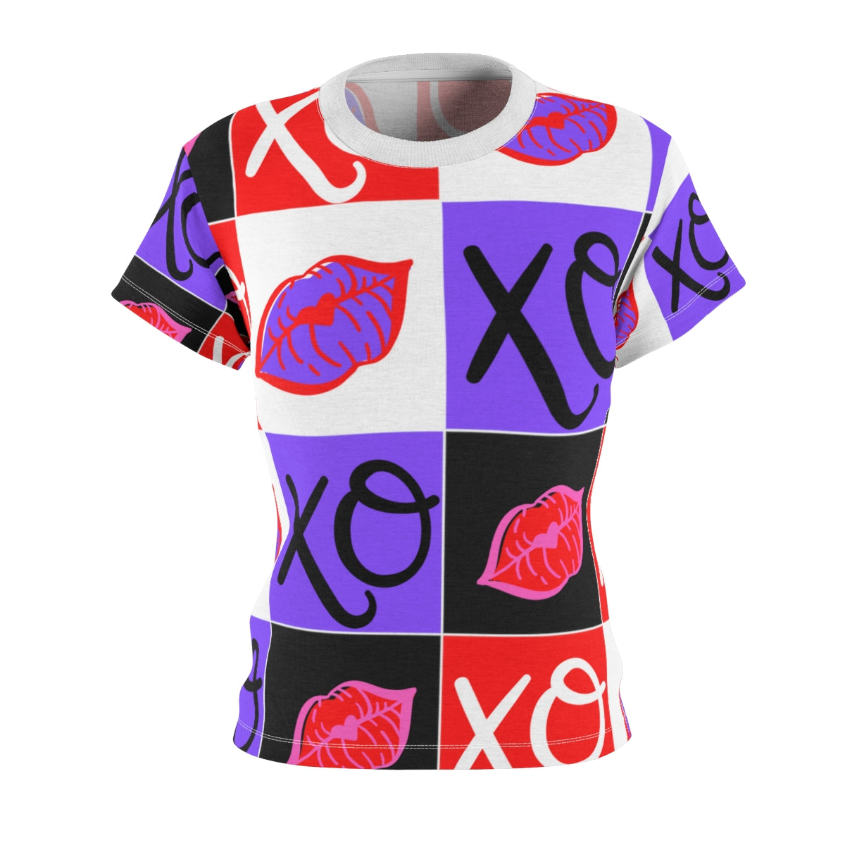 Hugs and Kisses Red Women's Cut & Sew Tee