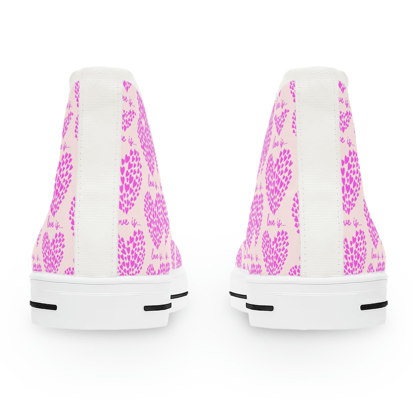 Valentine Purple Heart Women's High Top Sneakers