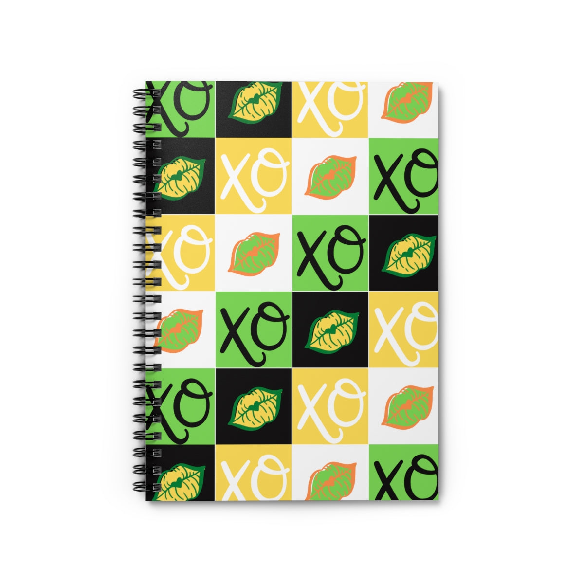 Hugs and Kisses Spiral Notebook - Ruled Line - yellow