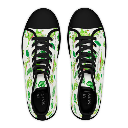 Dinosaur Green Women's High Top Sneakers