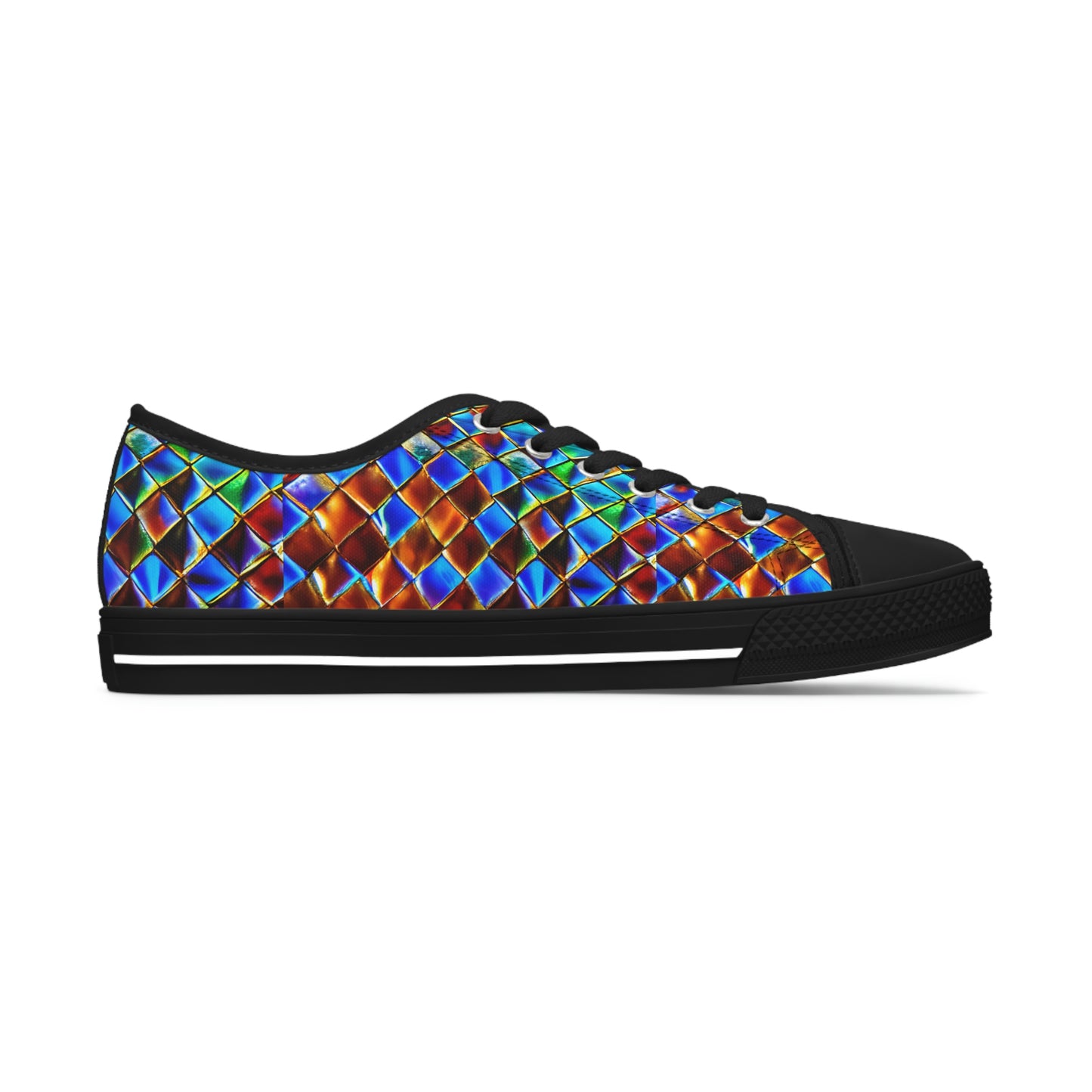 Mosaic Blue Women's Low Top Sneakers