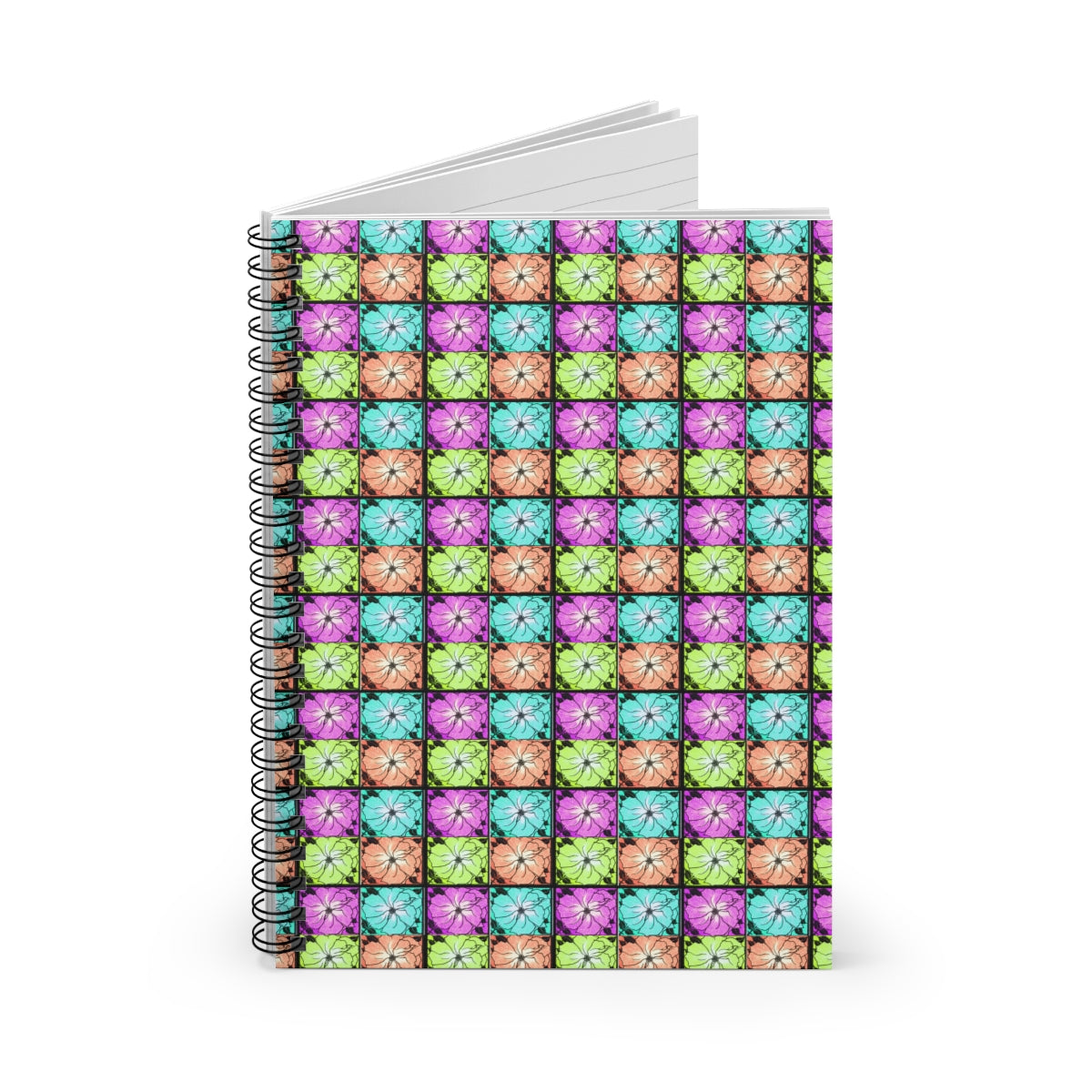 J1 Flower Spiral Notebook - Ruled Line