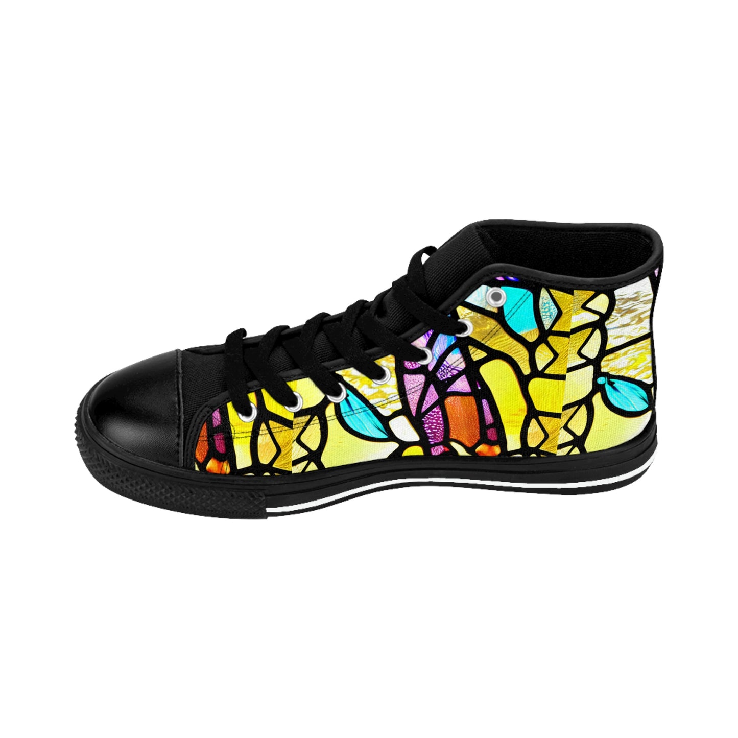 Mosaic Yellow Women's Classic Sneakers