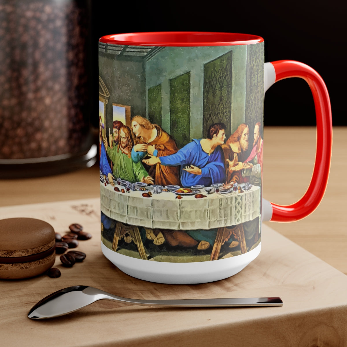 Last Supper Two-Tone Coffee Mugs, 15oz