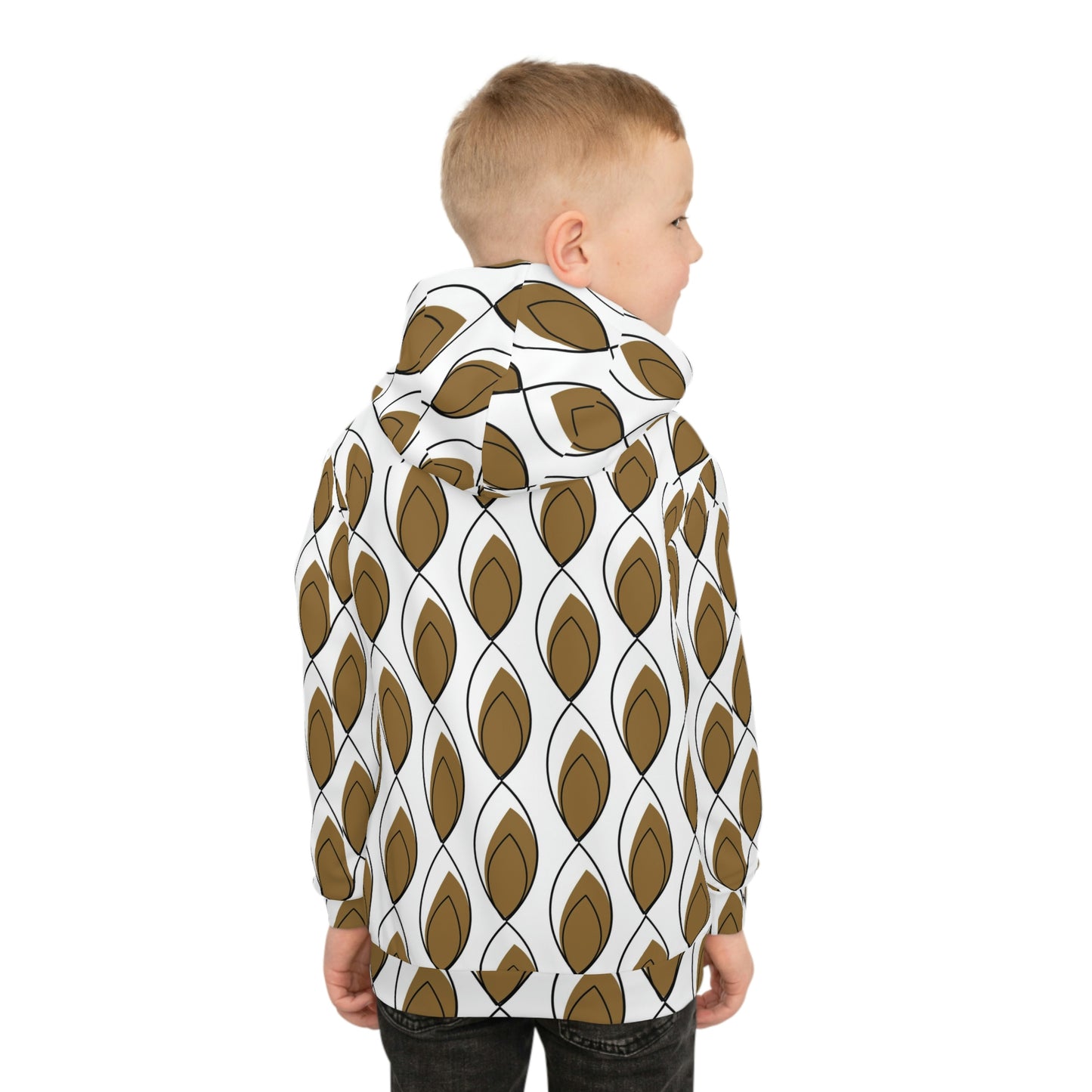 White Brown Children's Hoodie