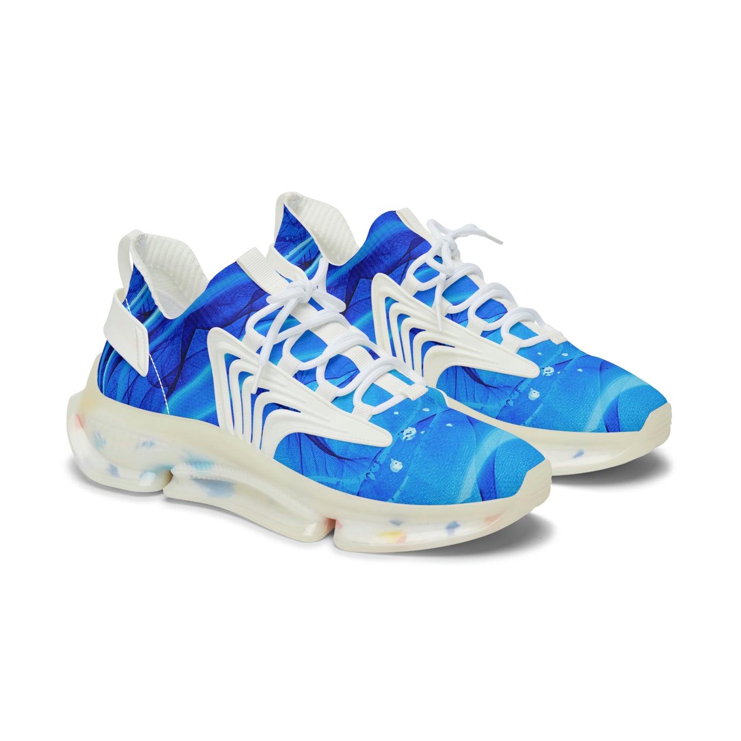 Marble Blue Women's Mesh Sneakers