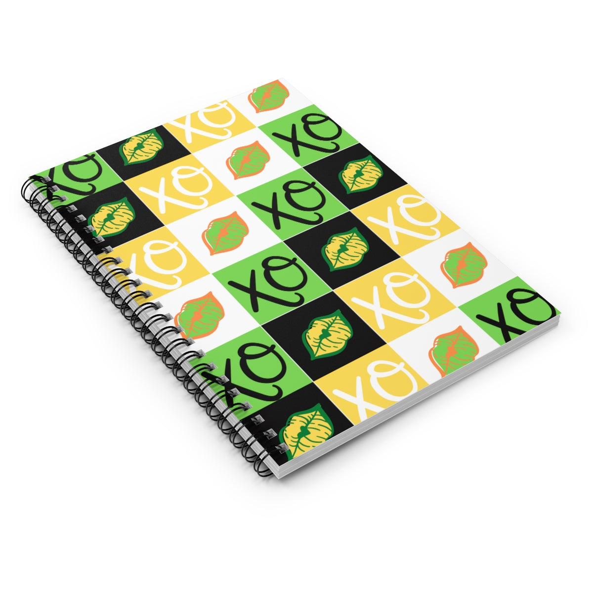 Hugs and Kisses Spiral Notebook - Ruled Line - yellow