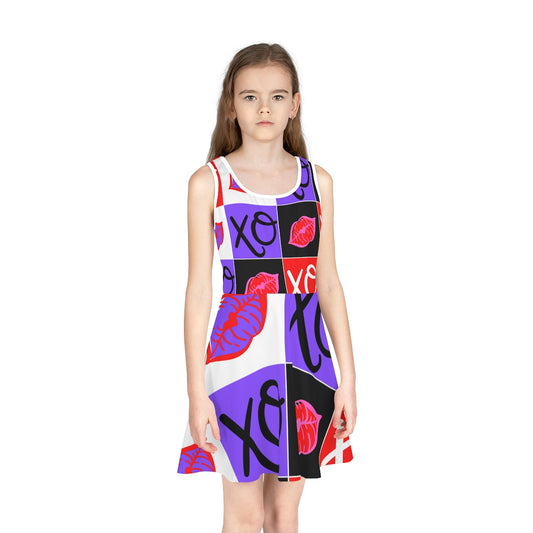 Hugs and Kisses  Red Girls' Sleeveless Sundress