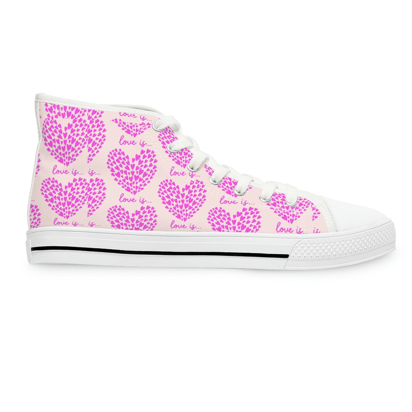 Valentine Purple Heart Women's High Top Sneakers