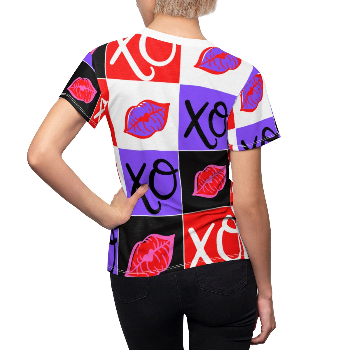 Hugs and Kisses Red Women's Cut & Sew Tee