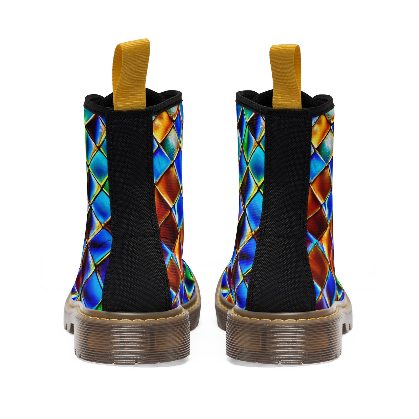 Mosaic Blue Women's Canvas Boots