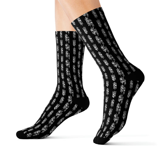 Black Sublimation Socks